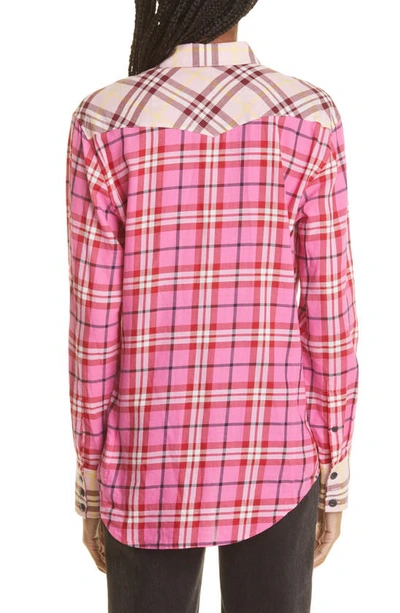 Shop Rag & Bone Jillian Plaid Button-up Shirt In Fuamlt