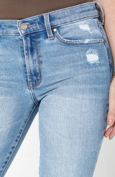 Shop Rachel Roy Girlfriend Distressed Rolled Hem Crop Jeans In Vixen