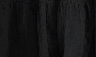 Steve Madden Amira Tiered Cotton Midi Dress In Black