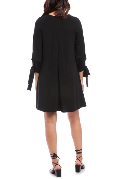 Shop Karen Kane Tie Sleeve Shift Dress In Black