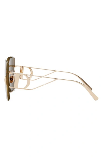 Shop Dior 30montaigne S7u 64mm Square Sunglasses In Shiny Gold/ Brown Mirror