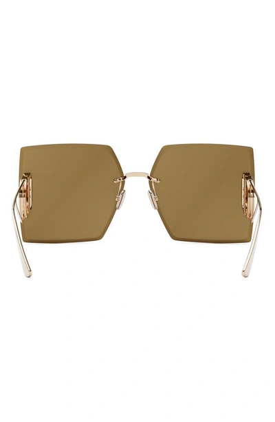 Shop Dior 30montaigne S7u 64mm Square Sunglasses In Shiny Gold/ Brown Mirror