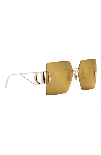 Shop Dior 30montaigne S7u 64mm Square Sunglasses In Shiny Gold/ Brown Mirror