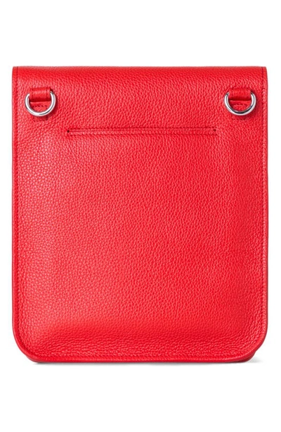 Shop Akris Small Anouk Leather Crossbody Bag In 206 Scarlet