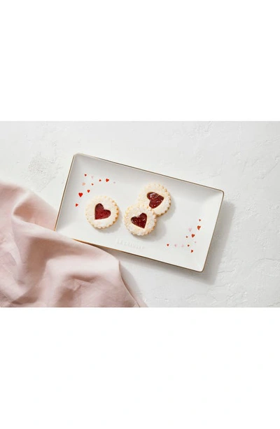 Le Creuset 11" L'amour Heart Rectangular Hostess Tray In White