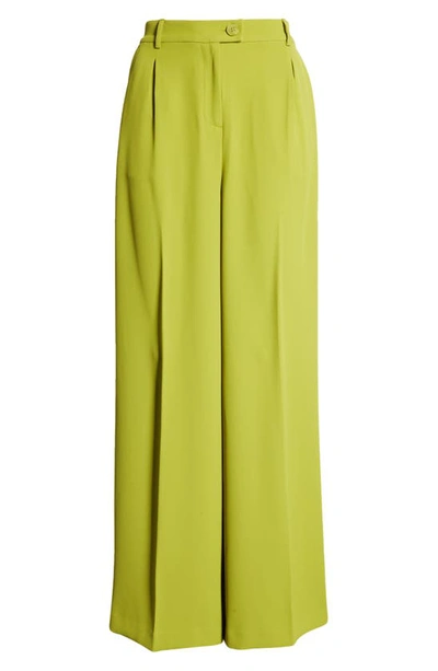 Open Edit Wide Legs Work Pants In Olive Seed