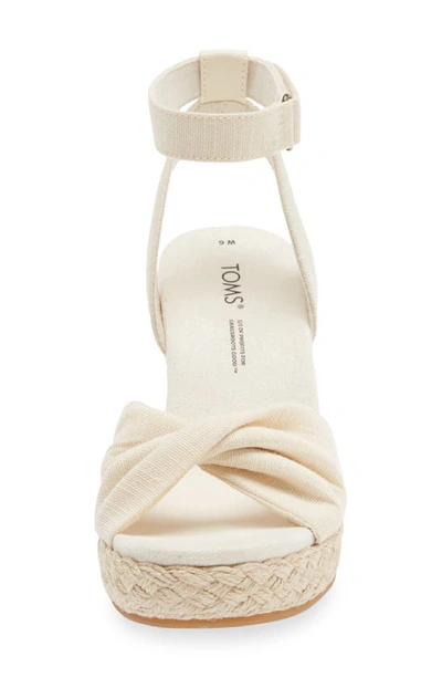 Toms Marise Ankle Strap Espadrille Wedge In Natural