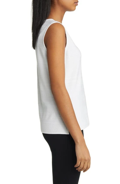 Shop Ming Wang Textured V-neck Knit Tank In White