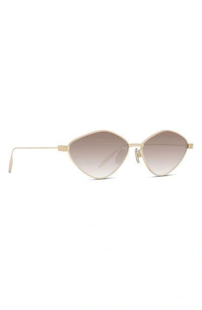 Shop Givenchy Gv Speed 57mm Geometric Sunglasses In Shiny Endura Gold / Brown