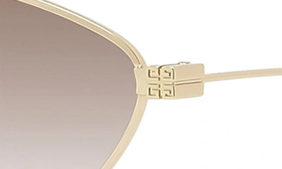 Shop Givenchy Gv Speed 57mm Geometric Sunglasses In Shiny Endura Gold / Brown
