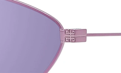Shop Givenchy Gv Speed 57mm Geometric Sunglasses In Shiny Pink / Smoke Mirror