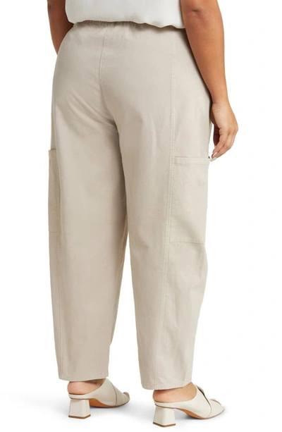 Eileen Fisher Ankle Lantern Cargo Pants In Wheat