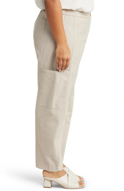 Eileen Fisher Ankle Lantern Cargo Pants In Wheat
