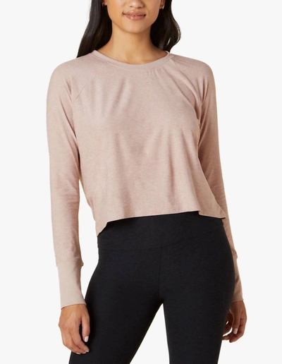 Shop Beyond Yoga Featherweight Daydreamer Pullover In Chai In Brown