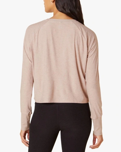 Shop Beyond Yoga Featherweight Daydreamer Pullover In Chai In Brown