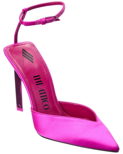 Shop Attico Perine 105 Satin Pump In Pink