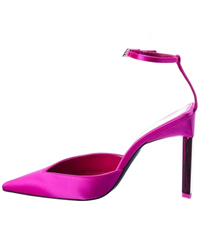 Shop Attico Perine 105 Satin Pump In Pink