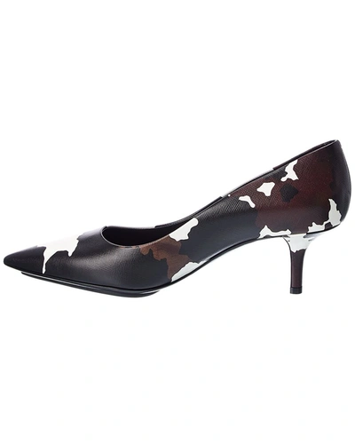 Shop Burberry Leather Pump In Black