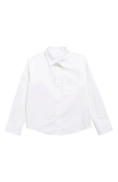Shop Nordstrom Rack Kids' Cotton Poplin Shirt In White