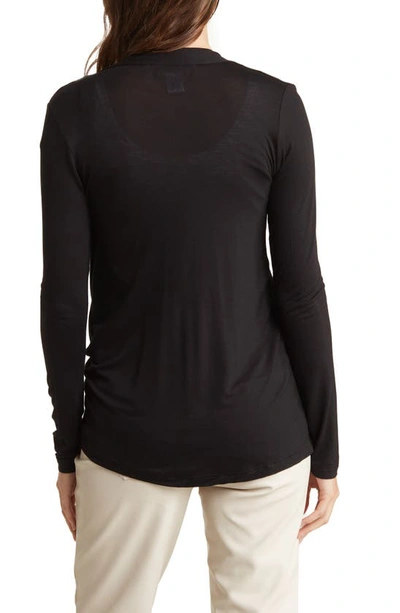 Renee C Jersey Cardigan In Black