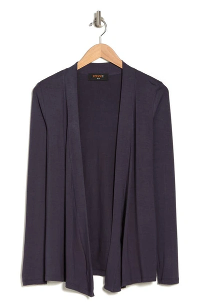 Renee C Jersey Cardigan In Dark Cement