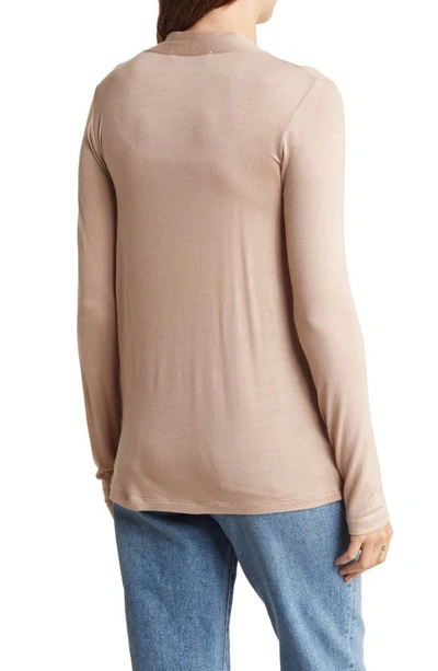 Renee C Jersey Cardigan In Taupe