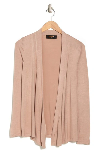Renee C Jersey Cardigan In Taupe