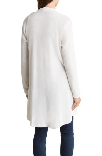 Renee C Brushed Knit Open Front Cardigan In Ivory