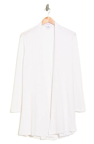 Renee C Brushed Knit Open Front Cardigan In Ivory