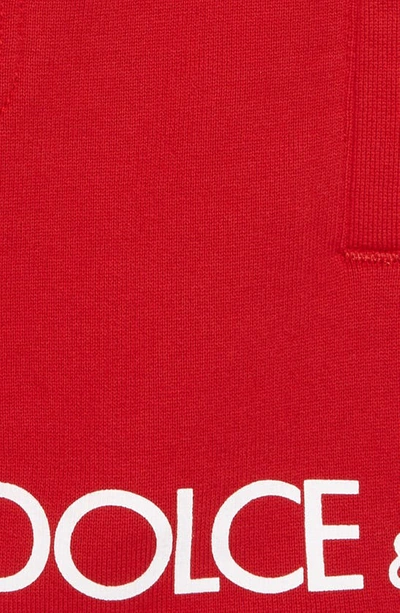 Shop Dolce & Gabbana Logo Sweat Shorts In Nail Red