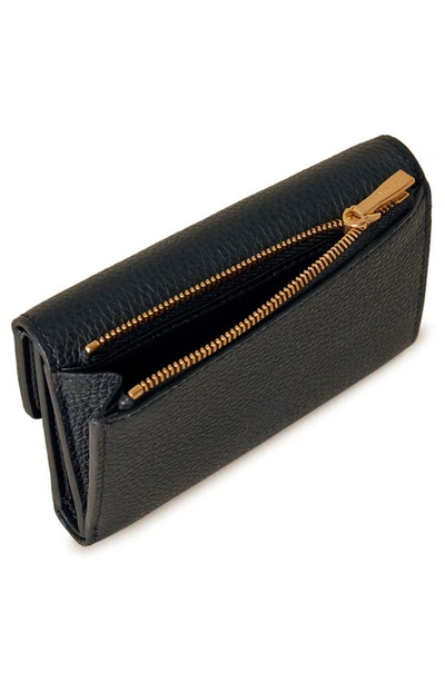 Shop Mulberry Darley Folded Leather Wallet In Black