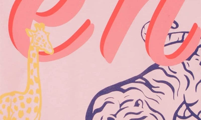 Shop Kenzo Kids' Cotton Graphic Dress In 46g-pink