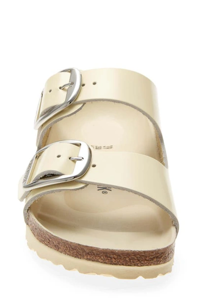 Shop Birkenstock Arizona Big Buckle Slide Sandal In High Shine Butter