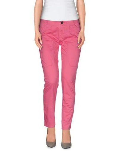 Shop Jeckerson Casual Pants In Pink