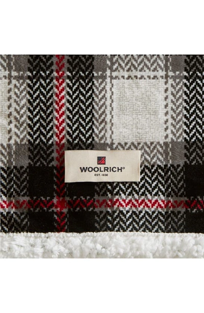 Shop Jla Home Woolrich Ridley Oversized Plaid Heated Throw In Black