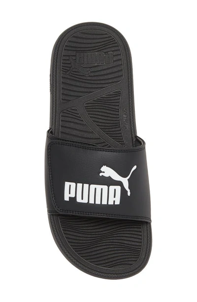 Shop Puma Cool Cat 2.0 V Slide Sandal In  Black- White