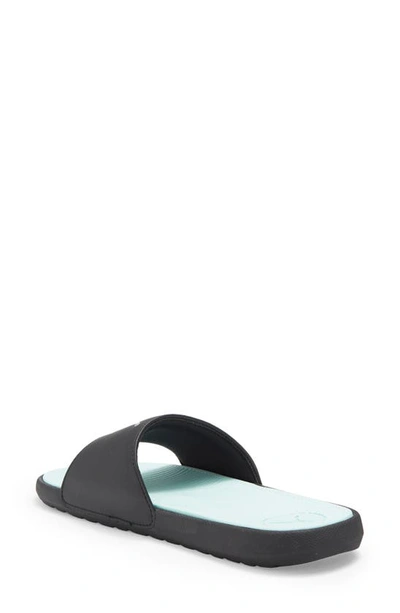 Puma Cool Cat 2.0 Lux Slide Sandal In  Black-silver-fair Aqua