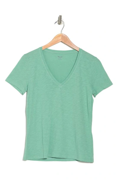Shop Madewell V-neck Short Sleeve T-shirt In Dusty Fern