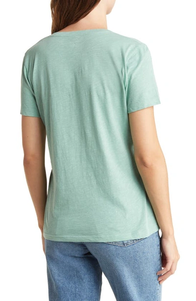 Shop Madewell V-neck Short Sleeve T-shirt In Dusty Fern