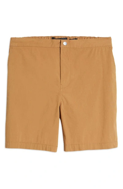 Shop Treasure & Bond Elastic Waist Shorts In Tan Dale