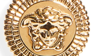 Shop Versace Medusa Coin Pendant Necklace In  Gold