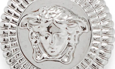 Versace Medusa Coin Pendant Necklace In Palladium