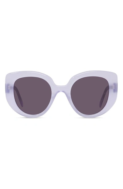 Shop Loewe Curvy 49mm Gradient Butterfly Sunglasses In Shiny Violet / Violet