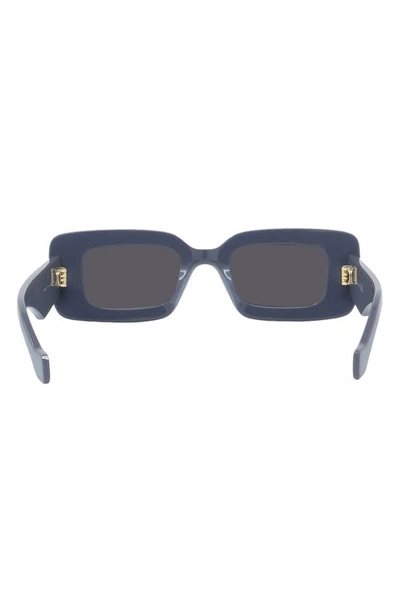 Loewe Anagram Rectangle Acetate Sunglasses In Shiny Violet / Smoke