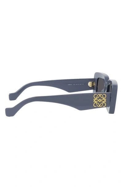 Loewe Anagram Rectangle Acetate Sunglasses In Shiny Violet / Smoke