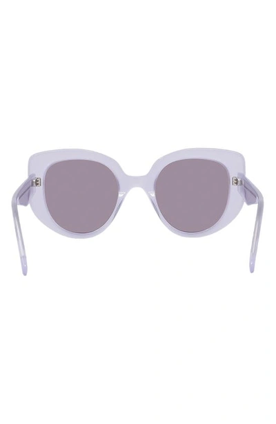 Shop Loewe Curvy 49mm Gradient Butterfly Sunglasses In Shiny Violet / Violet
