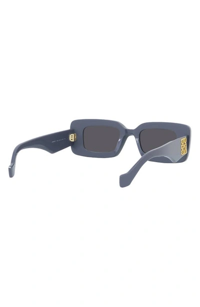 Loewe Anagram Rectangle Acetate Sunglasses In Shiny Violet / Smoke