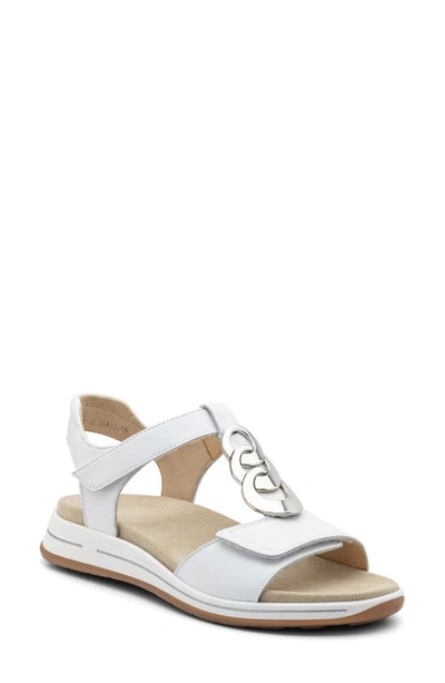 Shop Ara Oregon Sandal In White Leather