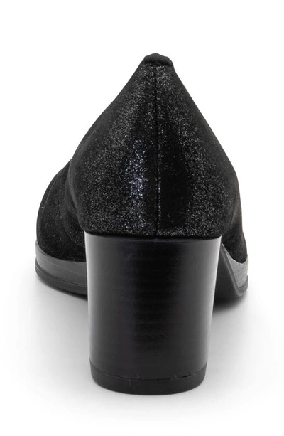 Shop Ara Glitter Pump In Black Glitter Metallic