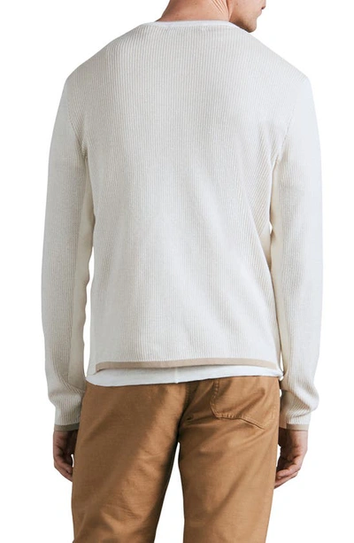 Shop Rag & Bone Harvey Crewneck Cotton & Linen Sweater In Ivory